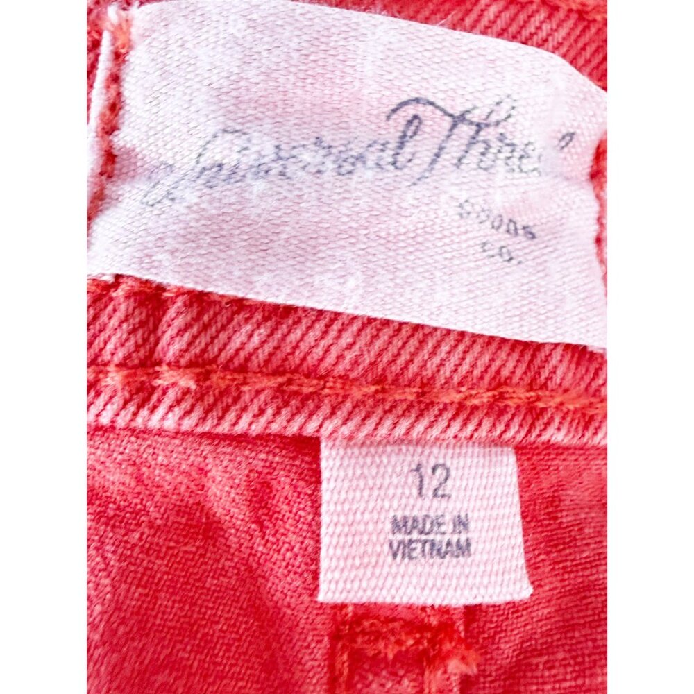Universal Thread High-Rise Sailor Wide Leg Comfort Stretch Ankle Jeans Red - Picture 7 of 13